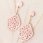 Modern statement earrings with resin pendants