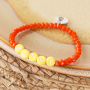 Cheerful jewellery with letter beads, fimo charms, wooden beads and Katsuki beads
