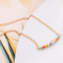 DIY: matching jewellery with Ibiza look made of natural stone beads jade