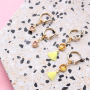 The best earrings are made with crystal glass pendants and connectors