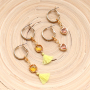 The best earrings are made with crystal glass pendants and connectors