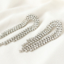 Sparkly bracelets and earrings with rhinestone chain