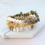Amazing earrings, bracelets and necklaces of chips stone beads