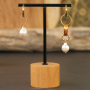 Create minimalist jewellery with freshwater pearls and gold coloured earring findings