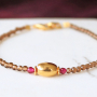 These cute bracelets with natural stone crystal faceted beads are for you!