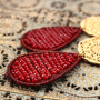 Make beautiful earrings in wintery colors with these facet pendants