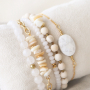 These combinations can be made with the popular stainless steel belcher chain and natural stone beads: 