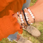 Trendy macram&eacute; bead cord bracelets with Miyuki beads and letter beads