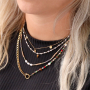 Making necklaces with glass seed beads, stainless steel beads and charms: 