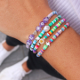 You can make these bracelets and necklaces with Katsuki beads, freshwater pearls and letter beads: