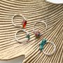 Create stylish earrings and bracelets with these new natural stone cube beads: