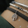 Making the nicest bracelets with stitched elastic ribbon: