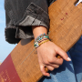 Make anklets, bracelets and necklaces with the Katsuki beads, cowrie shells, macram&eacute; bead cord and belcher chain 