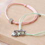 Make colourful  bracelets with satin wire and stainless steel connectors