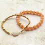 Inspiration for making bracelets with top faceted beads