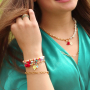 Design trendy jewellery with colourful ocean bamboo beads and stainless steel jewellery findings 