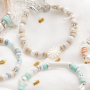 Summery bracelets and necklaces with various DQ Greek ceramic beads 