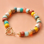 Design trendy jewellery with DQ Greek ceramic gold spot beads