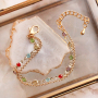 Inspiration for belcher chain with crystal glass made of brass metal