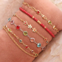 Inspiration for belcher chain with crystal glass made of brass metal
