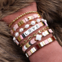 Create original jewellery with these tile beads in various shapes and colours