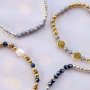 Use these round top faceted beads for a beautiful bracelet collection