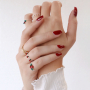 Beautiful rings with imitation natural stone faceted beads