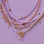 Minimalistic necklaces with glass seed beads 