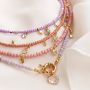 Minimalistic necklaces with glass seed beads 