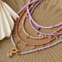 Minimalistic necklaces with glass seed beads 