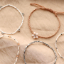 Elegant bracelet collection with hematite beads