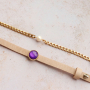Bracelets and matching earrings with cabochons