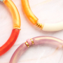 Get inspired and create bracelets with acrylic tube beads