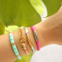 Get creative with stitched elastic ribbon Ibiza and stainless steel tube beads