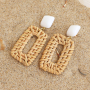How to design earrings with rattan pendants