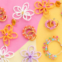 Get creative with earring components with glass seed beads