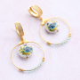 How to design summer earrings with glass beads with flowers