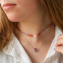 Design trendy necklaces with natural stone charms