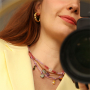 Design trendy necklaces with natural stone charms