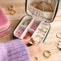 Handy compact jewellery travel case and travel box