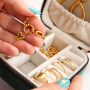 Handy compact jewellery travel case and travel box