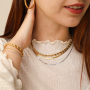 Combine stainless steel necklaces and bracelets