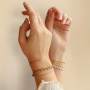 Combine stainless steel necklaces and bracelets