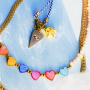 Summer inspiration with shell and polymer beads