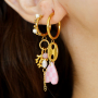 Create cheerful earrings with stainless steel earrings creole with eyelet