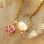 Create chunky necklaces and earrings with DQ Greek ceramic beads flower