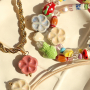Create chunky necklaces and earrings with DQ Greek ceramic beads flower