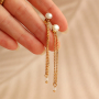 Mix and match with stainless steel freshwater pearl earrings