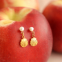 Mix and match with stainless steel freshwater pearl earrings