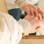 Trendy sparkling glass bead pearl collection